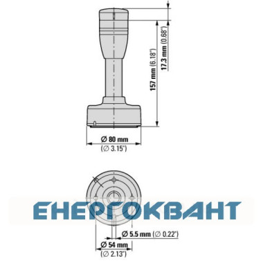 Базовий модуль швидкого монтажу 100мм Eaton SL4-FMS-100 Ø40мм