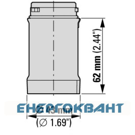 Білий модуль сигнальної колони Eaton SL4-L-W Ø40мм (порожній)