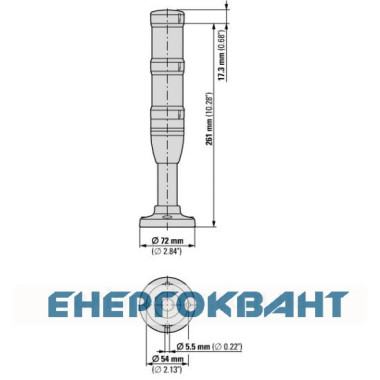 Червоно-зелена сигнальна колона 100мм Eaton SL4-100-L-RG-24-LED 24В Ø40мм Червоно-зелена сигнальна колона 100мм Eaton SL4-100-L-RG-24-LED 24В Ø40мм