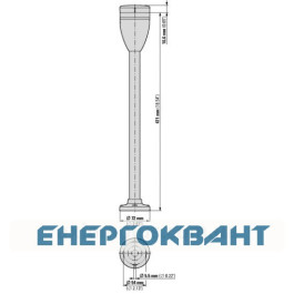 Базовий модуль сигнальної стійки Eaton SL7-CB-400 алюмінієва трубка 400мм Ø70мм