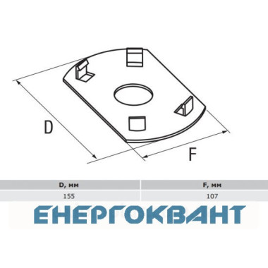 Пластикову основу під круглий тримач DKC ND2107 (з бетоном)