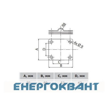 З'єднувач DKC NG3115 для стержня Ø16 і прута Ø8-10мм 25x4мм зі сталі гарячого цинкування