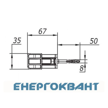 Універсальний пластиковий тримач для струмопровідного прута DKC ND2000 ø8мм або смуги 25х4мм
