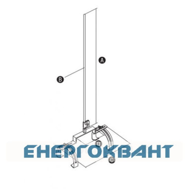 Блискавкоприймач на круглий гребінь будівлі DKC NL5150 Ø12мм довжиною 1,5м Блискавкоприймач на круглий гребінь будівлі DKC NL5150 Ø12мм довжиною 1,5м