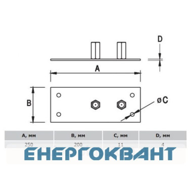 Металева основа DKC NL3012A для блискавкоприймача