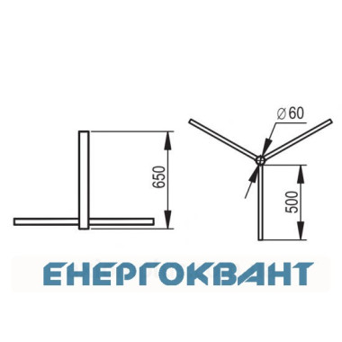 Тринога для близкавковловлюючі щогли DKC NL0700 з оцинкованої сталі