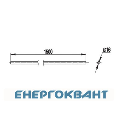 Забивний стрижень заземлення DKC NE1202 Ø16мм довжиною 1,5м зі сталі гарячого цинкування