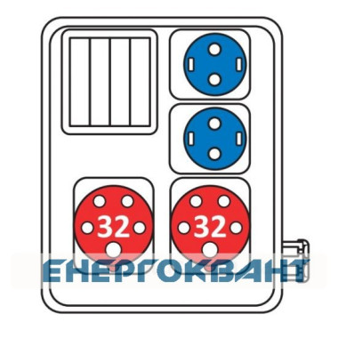Будівельний щиток харчування ETI 004483100 з роз'ємами EDS4 2-2 / 2-5 16 (Роз'єм 16A / 5P-2 Schuko-2 АВ: C16 / 1-1 C16 / 3-1) Будівельний щиток харчування ETI 004483100 з роз'ємами EDS4 2-2 / 2-5 16 (Роз'єм 16A / 5P-2 Schuko-2 АВ: C16 / 1-1 C16 / 3-1)