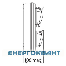 Будівельний щиток харчування ETI 004483102 з роз'ємами EDS4 2-2 / 2-5 16/32 (Роз'єм 16A / 5P-1 32A / 5P-1 Schuko-2 АВ: C16 / 1-1 C16 / 3-1)