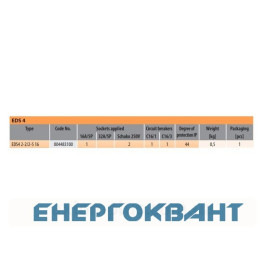 Будівельний щиток харчування ETI 004483100 з роз'ємами EDS4 2-2 / 2-5 16 (Роз'єм 16A / 5P-2 Schuko-2 АВ: C16 / 1-1 C16 / 3-1)