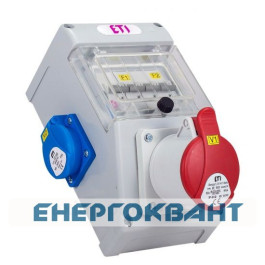 Будівельний щиток харчування ETI 004483110 з роз'ємами EDS4m 2-2 / 1-5 16 (Роз'єм 16A / 5P-1 Schuko-2 АВ: C16 / 1-1 C16 / 3-1 «міні»)