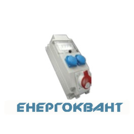 Будівельний щиток харчування ETI 004483150 з роз'ємами EDS5 2-2 / 1-5 16 (Роз'єм 16A / 5P-1 Schuko-2 АВ: C16 / 1-2 C16 / 3-1)