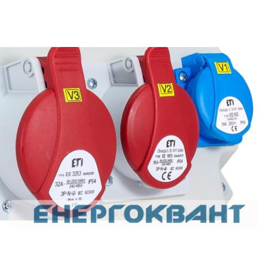 Будівельний щиток харчування ETI 004483200 з роз'ємами EDS7 1-2 / 2-5 16/32 (Роз'єм 16A / 5P-1 32A / 5P-1 Schuko-1 АВ: C16 / 1-1 C16 / 3-1 C32 / 3-1 ) Будівельний щиток харчування ETI 004483200 з роз'ємами EDS7 1-2 / 2-5 16/32 (Роз'єм 16A / 5P-1 32A / 5P-1 Schuko-1 АВ: C16 / 1-1 C16 / 3-1 C32 / 3-1 )