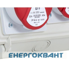 Будівельний щиток харчування ETI 004483200 з роз'ємами EDS7 1-2 / 2-5 16/32 (Роз'єм 16A / 5P-1 32A / 5P-1 Schuko-1 АВ: C16 / 1-1 C16 / 3-1 C32 / 3-1 )