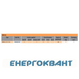 Будівельний щиток харчування ETI 004483250 з роз'ємами EDS8 2-2 / 1-5 16 (Роз'єм 16A / 5P-1 Schuko-2 АВ: C16 / 1-1 C16 / 3-1)