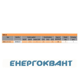 Будівельний щиток харчування ETI 004483251 з роз'ємами EDS8 2-2 / 1-5 32 (Роз'єм 32A / 5P-1 Schuko-2 АВ: C16 / 1-1 C32 / 3-1)