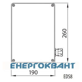 Будівельний щиток харчування ETI 004483252 з роз'ємами EDS8 6-2 / 0-0 16 (Schuko-6 АВ: C16 / 1-6)