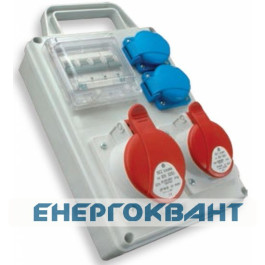 Переносні щити харчування ETI 004483121 з роз'ємами EDS4H 2-2 / 2-5 32 (Роз'єм 32A / 5P-2 Schuko-2 АВ: C16 / 1-1 C32 / 3-1 з ручкою)