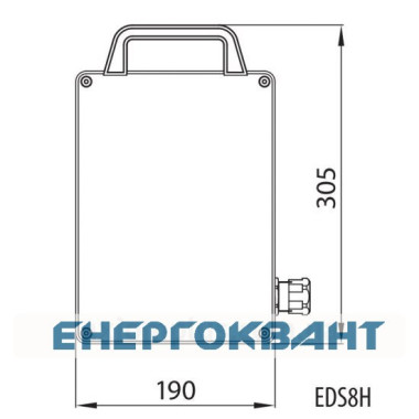 Переносний щит харчування ETI 004483280 з роз'ємами EDS8H 2-2 / 1-5 16 (Роз'єм 16A / 5P-1 Schuko-2 АВ: C16 / 1-1 C16 / 3-1 з ручкою) Переносний щит харчування ETI 004483280 з роз'ємами EDS8H 2-2 / 1-5 16 (Роз'єм 16A / 5P-1 Schuko-2 АВ: C16 / 1-1 C16 / 3-1 з ручкою)