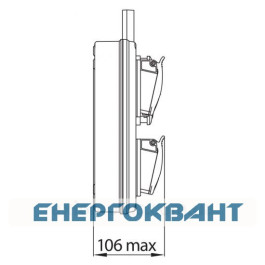 Переносний щит харчування ETI 004483122 з роз'ємами EDS4H 2-2 / 2-5 16/32 (Роз'єм 16A / 5P-1 32A / 5P-1 Schuko-2 АВ: C16 / 1-1 C16 / 3-1 з ручкою)