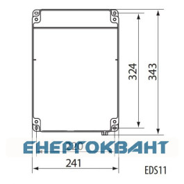 Будівельний щит харчування ETI 004483302 з роз'ємами EDS11 4-2 / 2-5 16/32 (Роз'єм 16A / 5P-1 32A / 5P-1 Schuko-4 АВ: C16 / 1-4 C16 / 3-1 C32 / 3-1 )