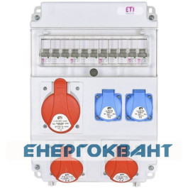 Будівельний щиток харчування ETI 004483301 з роз'ємами EDS11 4-2 / 2-5 32 (Роз'єм 32A / 5P-2 Schuko-4 АВ: C16 / 1-4 C32 / 3-2)