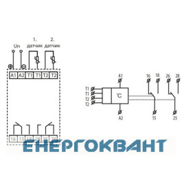 Термореле ETI 002471814 TER-4 230V (2x16A AC1)