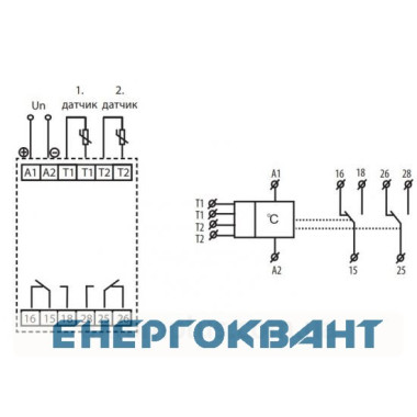 Термореле ETI 002471814 TER-4 230V (2x16A AC1)