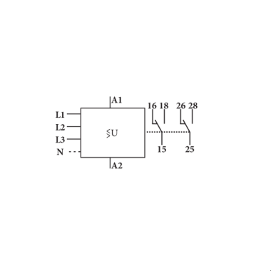 Реле контролю фаз ETI 002471405 HRN-43 230V (3F 2x16A AC1) без нейтралі Реле контролю фаз ETI 002471405 HRN-43 230V (3F 2x16A AC1) без нейтралі