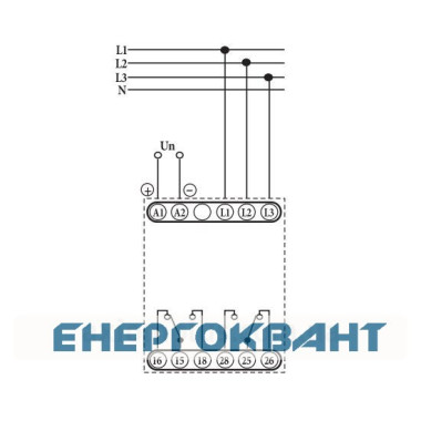 Реле контролю фаз ETI 002471405 HRN-43 230V (3F 2x16A AC1) без нейтралі Реле контролю фаз ETI 002471405 HRN-43 230V (3F 2x16A AC1) без нейтралі