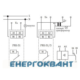 Реле контролю споживаного струму ETI 002471819 PRI-51/8 (0 8..8A) (1x8A AC1)