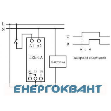 Реле часу ETI 002470027 TRE-1A з затримкою включення Реле часу ETI 002470027 TRE-1A з затримкою включення