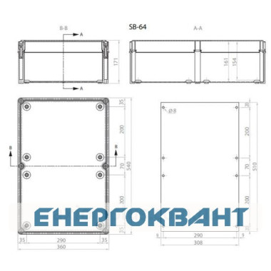 Монтажна плита ETI 001102505 SB-MP64 (для SB-64)