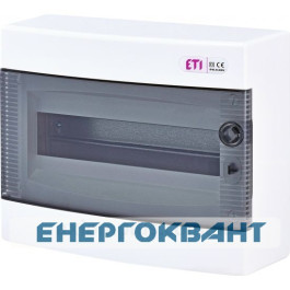 Зовнішній модульний щит ETI 001101001 ECT 12PT 12 М з прозорими дверцятами