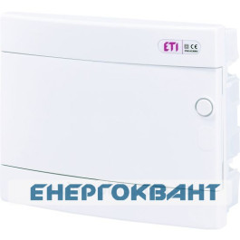 Вбудований щиток ETI 001101015 ECМ 12PO 12 М з білої дверцятами