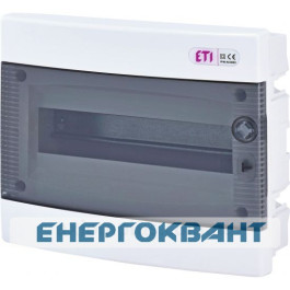 Вбудований щиток ETI 001101011 ECМ 12PT 12 М з прозорими дверцятами