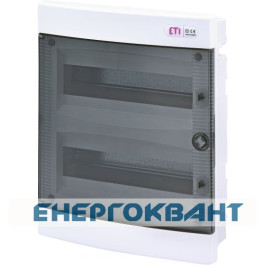Вбудований щиток ETI 001101012 ECМ 24PT 24 М з прозорими дверцятами