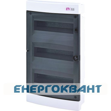 Вбудований щиток ETI 001101013 ECМ 36PT 36 М з прозорими дверцятами