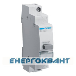 Кнопковий вимикач Hager SVN322 230В / 16А 1НЗ