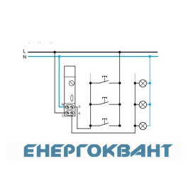 Реле часу Hager EMN005 для сходів з сигналізацією відключення