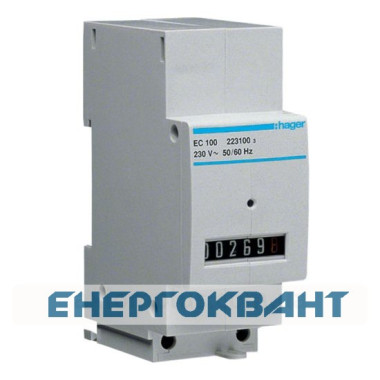 Лічильник мотогодин Hager EC100 230В