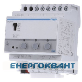 Трьохканальний диммер-актуатор Hager TX211A KNX 1-10В