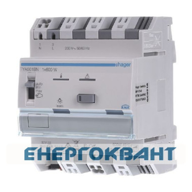 Діммер-актуатор Hager TYA661BN KNX ESL / LED 1x600Вт