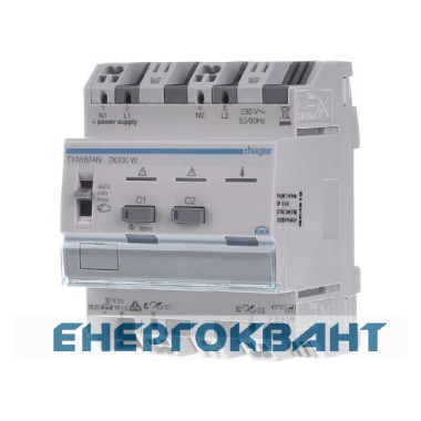 Діммер-актуатор Hager TYA662AN KNX ESL / LED 2х300Вт