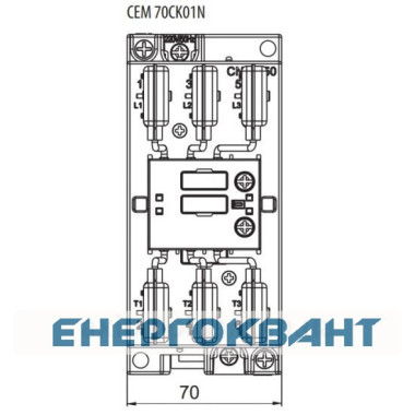 Контактор ETI 004643825 CEM CK 70.01N (70 кВАр 400-440V)