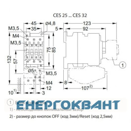 Контактор ETI 004646543 CES 25.00 (11 kW) 230V AC