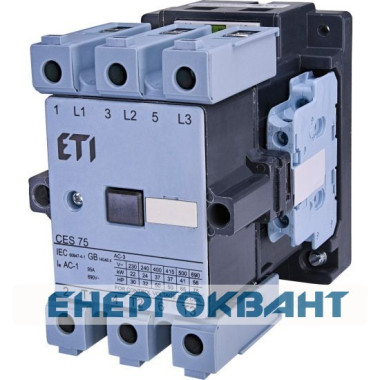Контактор ETI 004646563 CES 75.22 (37 kW) 230V AC