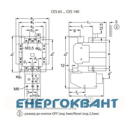 Контактор ETI 004646560 CES 65.22 (30 kW) 230V AC
