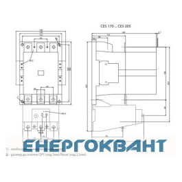Контактор ETI 004646569 CES 170.22 (90 kW) 230V AC
