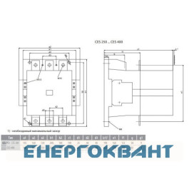 Контактор ETI 004646571 CES 250.22 (132 kW) 230V AC